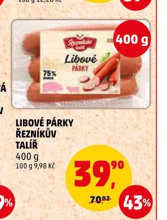 Libové párky Řezníkův talíř