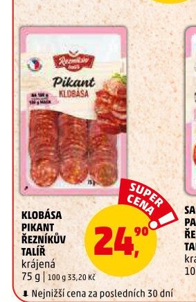 Klobása Pikant Řezníkův talíř