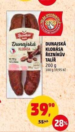 Dunajská klobása Řezníkův talíř
