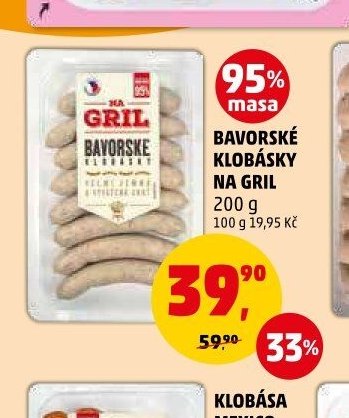 BAVORSKÉ KLOBÁSKY NA GRIL
