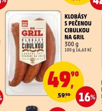 KLOBÁSY S PEČENOU CIBULKOU NA GRIL