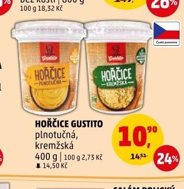 HOŘČICE GUSTITO PLNOTUČNÁ, KREMŽSKÁ