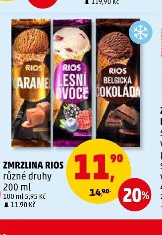 Zmrzlina Rios rozne druhy