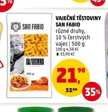 VAJEČNÉ TĚSTOVINY SAN FABIO