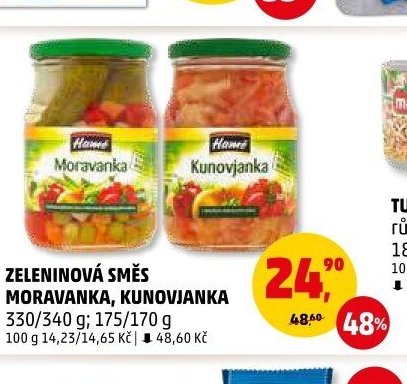 ZELENINOVÁ SMĚS MORAVANKA, KUNOVJANKA