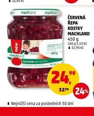 ČERVENÁ ŘEPA KOSTKY MACHLAND