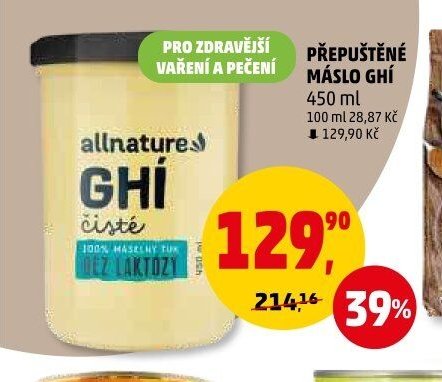 Allnature Ghí čisté