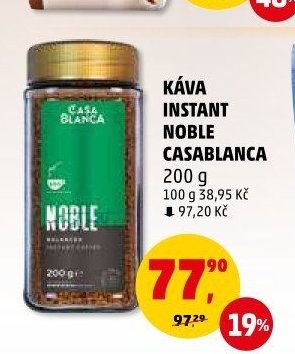 Káva instant Noble Casablanca