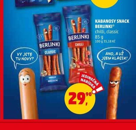 Kabanosy snack Berlinki
