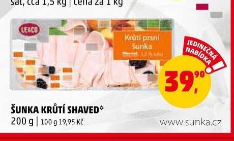 Šunka krůtí shaved