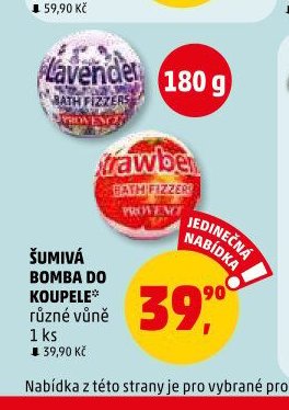 Šumivá bomba do koupele