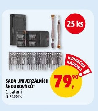 SADA UNIVERZÁLNÍCH ŠROUBOVÁKŮ