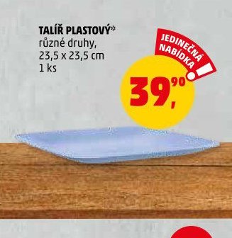TALÍŘ PLASTOVÝ