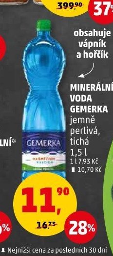 MINERÁLNÍ VODA GEMERKA