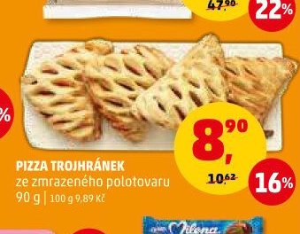 Pizza trojhránek ze zmrazeného polotovaru 90 g
