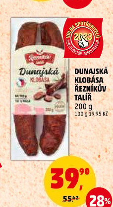 Dunajská klobása Řezníkův talíř