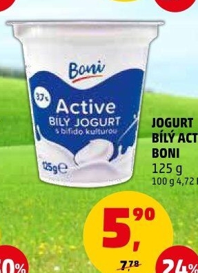 Jogurt bílý Active Boni