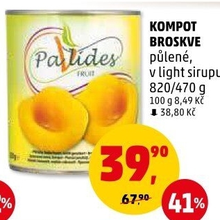 Kompot broskve Pavlides