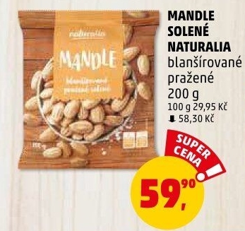 Mandle pražené Naturalia