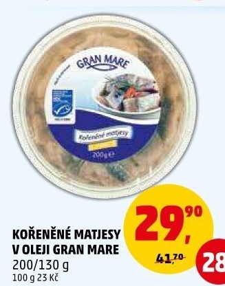 Matjesy kořeněné v oleji Gran Mare