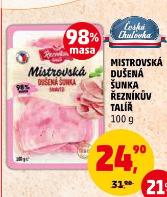 Mistrovská dušená šunka Řezníkův talíř