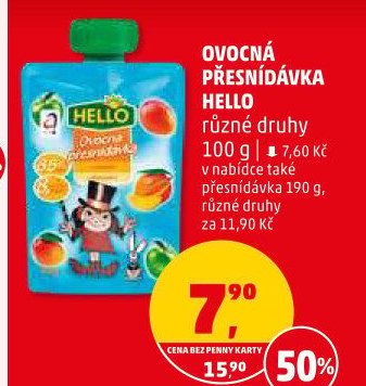 Ovocná kapsička Hello