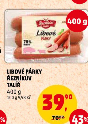 Párky libové Řezníkův talíř