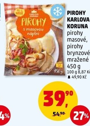 Pirohy mražené Karlova Koruna