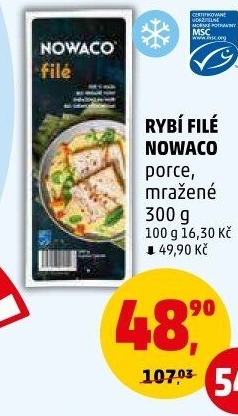 Rybí filé mražené Nowaco