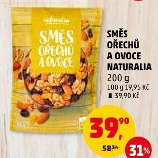 Směs sušeného ovoce a ořechů Naturalia