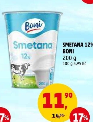 Smetana 12% Boni