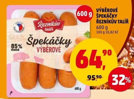 Špekáčky výběrové Řezníkův talíř