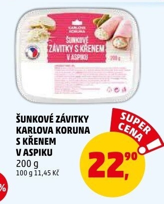 Šunkový závitek s křenem Karlova Koruna