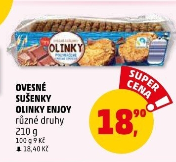 Sušenky ovesné Olinky Enjoy