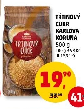Třtinový cukr Karlova Koruna