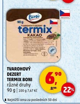 Tvarohový dezert Termix Boni