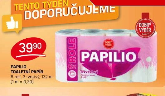 PAPILIO TOALETNÍ PAPÍR