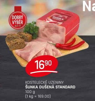 KOSTELECKÉ UZENINY ŠUNKA DUŠENÁ STANDARD