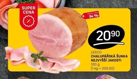 LE&CO CHALUPÁŘSKÁ ŠUNKA NEJVYŠŠÍ JAKOSTI
