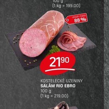 KOSTELECKÉ UZENINY SALÁM RIO EBRO