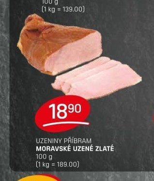 UZENINY PŘÍBRAM MORAVSKÉ UZENÉ ZLATÉ