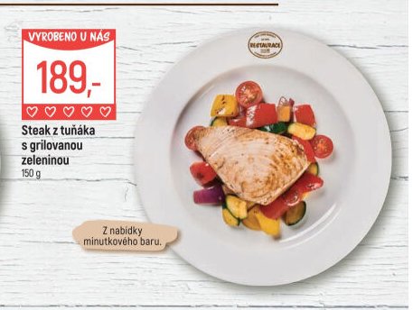 Steak z tuňáka s grilovanou zeleninou