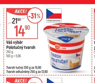 Váš výběr Polotučný tvaroh