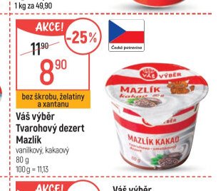 Váš výběr Tvarohový dezert Mazlík