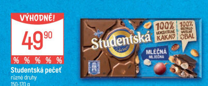 Čokoláda Studentská pečeť Orion