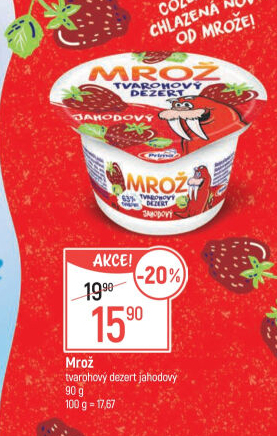 Dezert Tvarohový ochucený Mrož