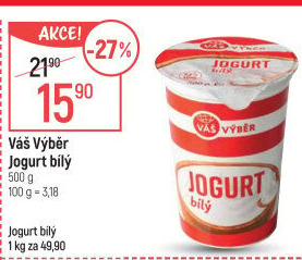 Jogurt bílý Váš Výběr