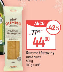 Semolinové těstoviny Rummo