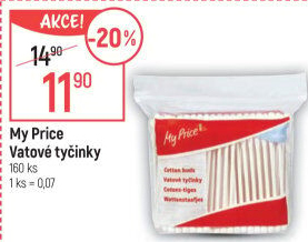 Vatové tyčinky My Price