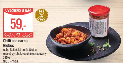 Chilli con carne ve skle Globus